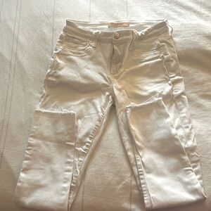 Joe’s Jeans - The Honey - white skinny - raw hem - size 28